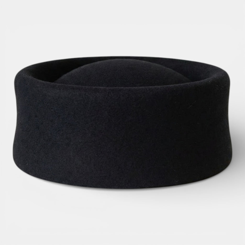 Béret Chapeau Noir en Laine