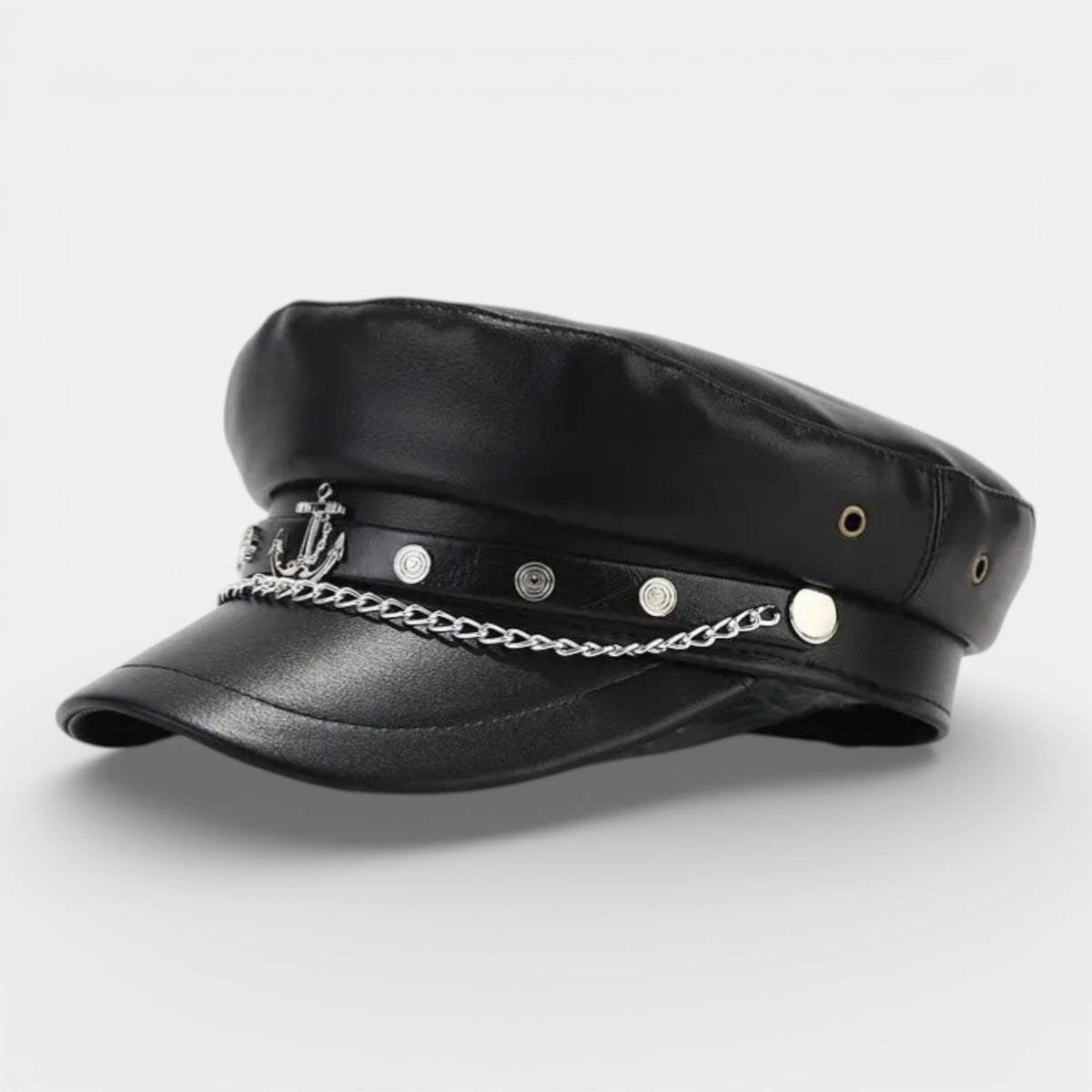 Béret Fashion Noir avec Différent Motif Métallique