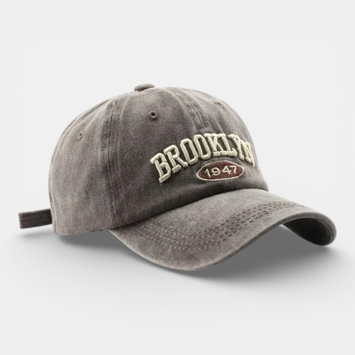 Casquette Rétro Brooklyn Vintage Délavé en coton 1947