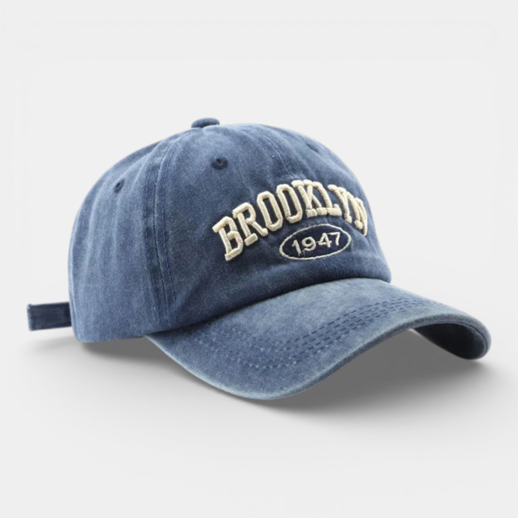 Casquette Rétro Brooklyn Bleu en coton 1947