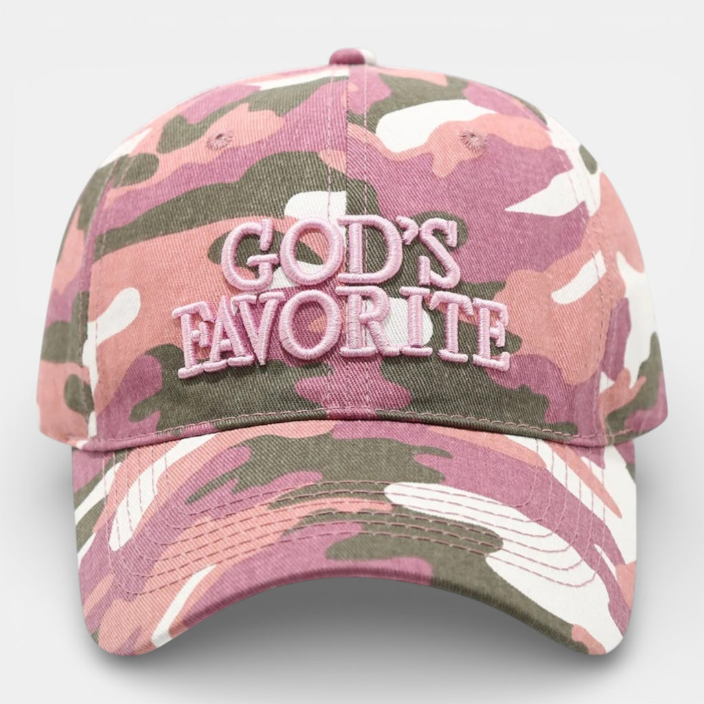 Couvre chef baseball Camo Rose en coton