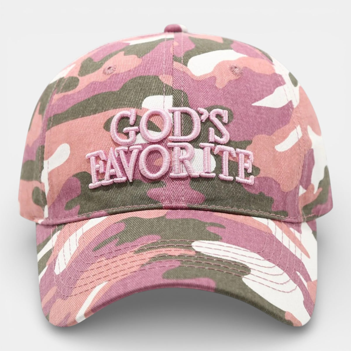 Couvre chef baseball Camo Rose en coton
