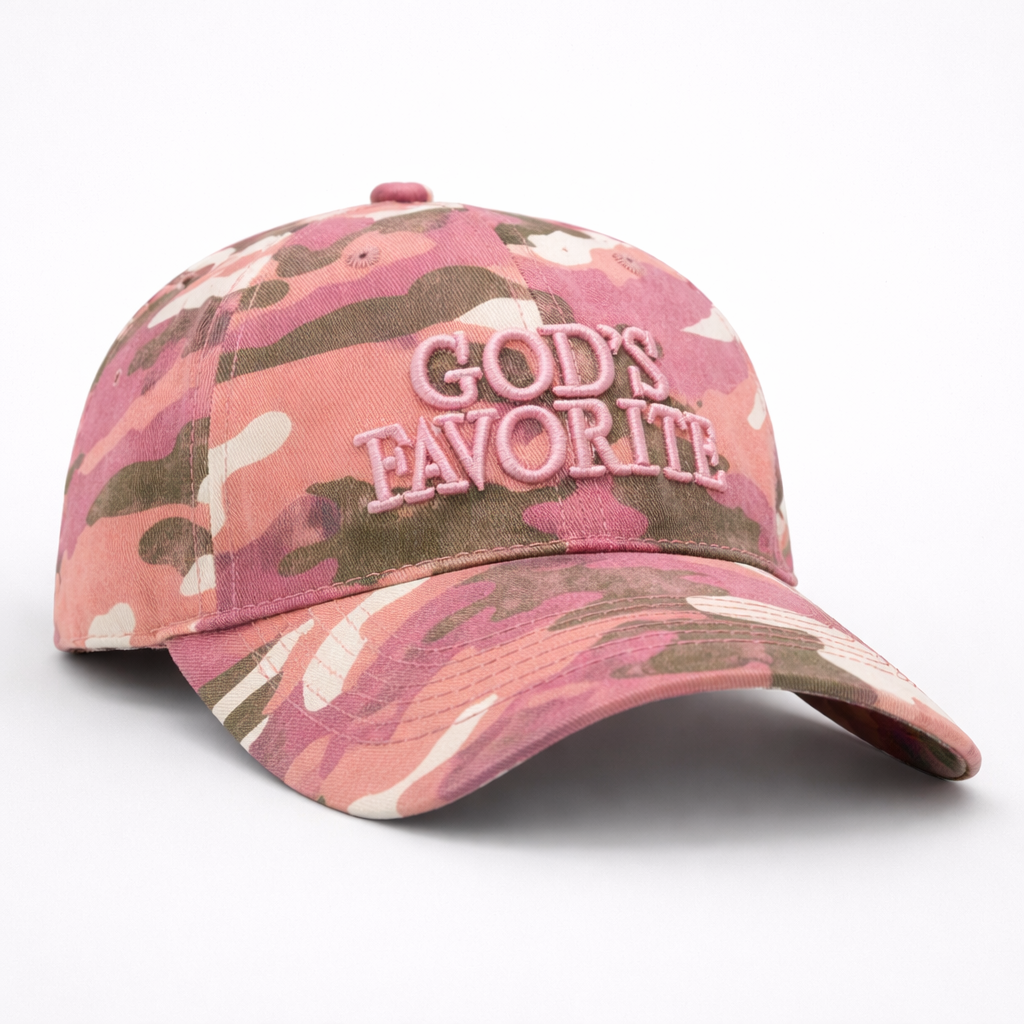 Couvre chef baseball Camo Rose en coton