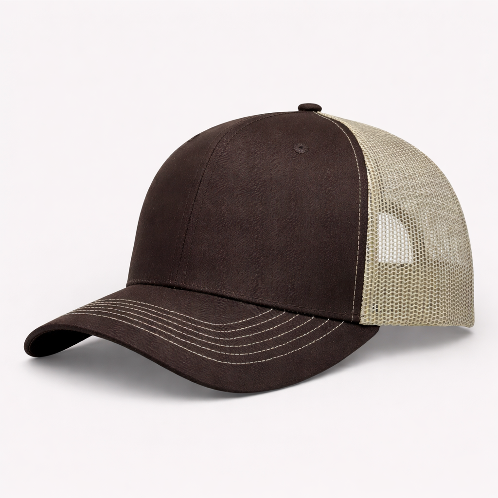 Casquette Marron & Beige Crème
