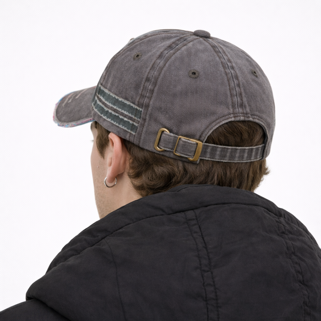 Casquette Snapback Gris délavé Vintage en Cotton