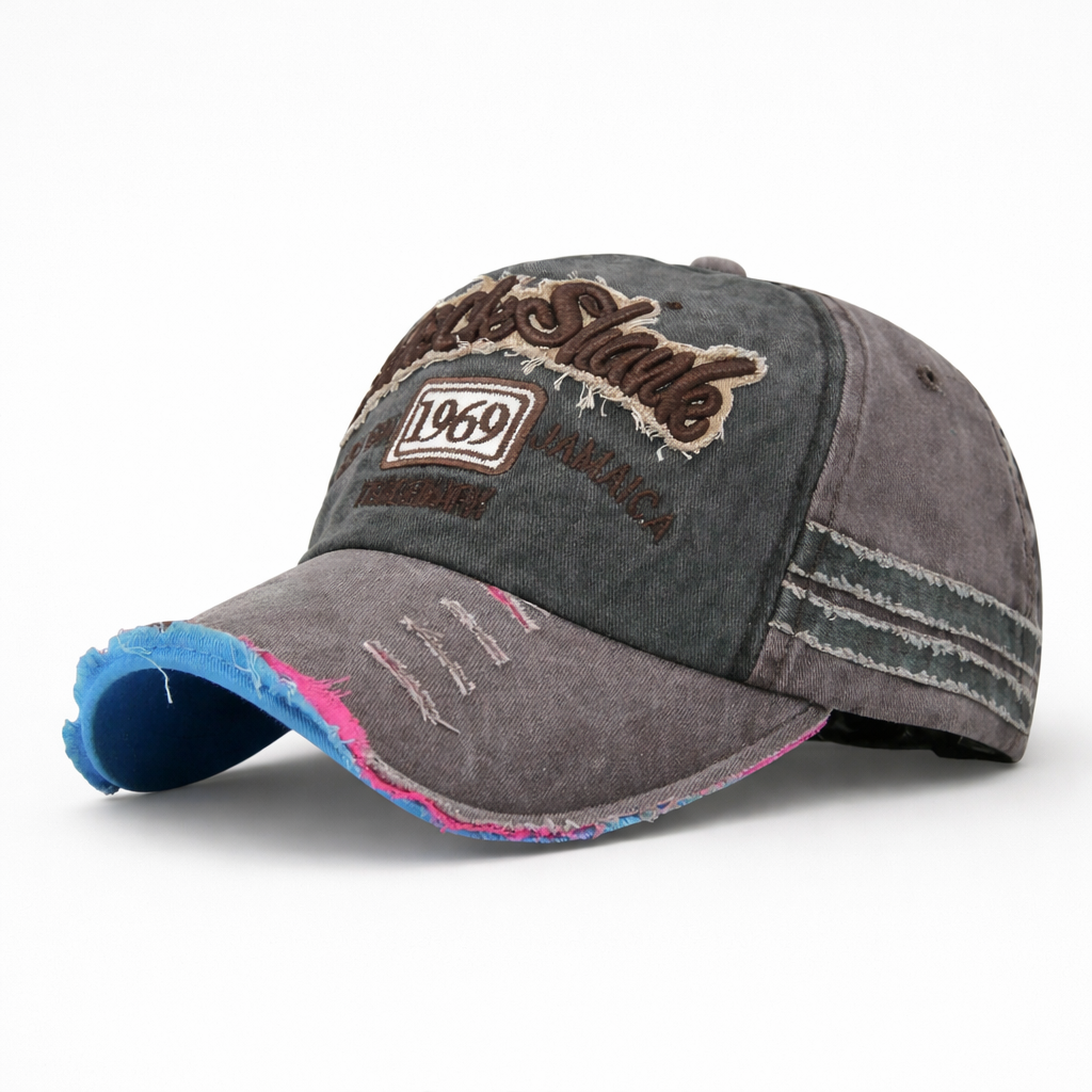 Casquette Snapback Gris délavé Vintage en Cotton