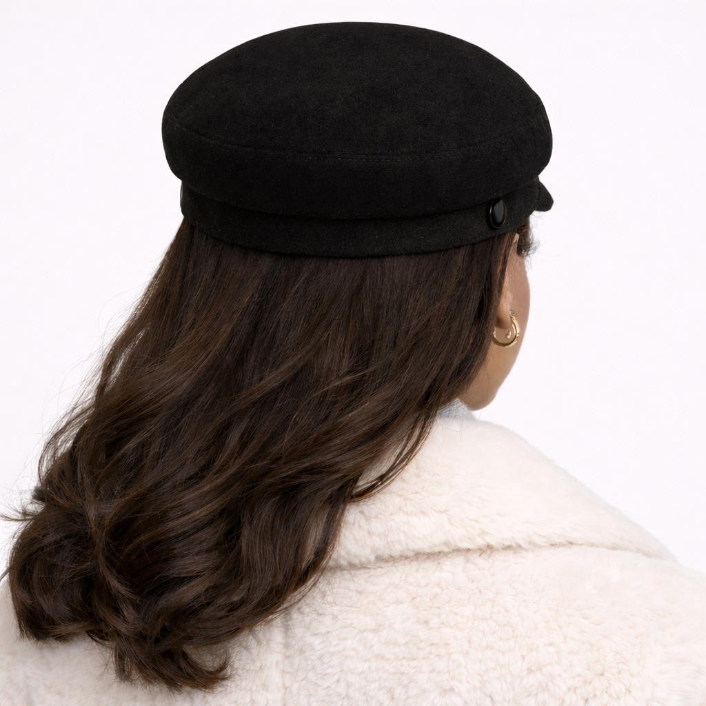 Chapeau chaud et tendance Noir avec strass