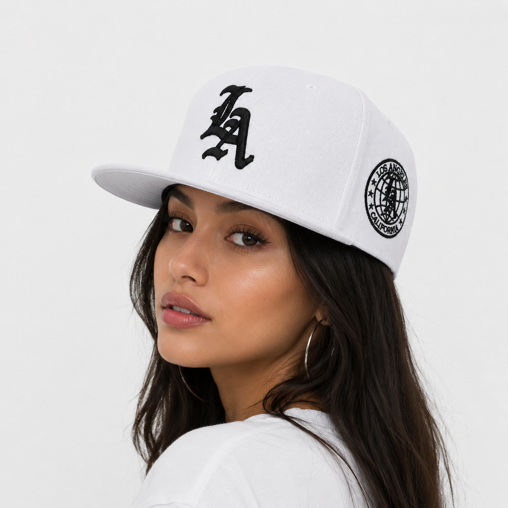 Casquette Snapback Plate Blanche LA