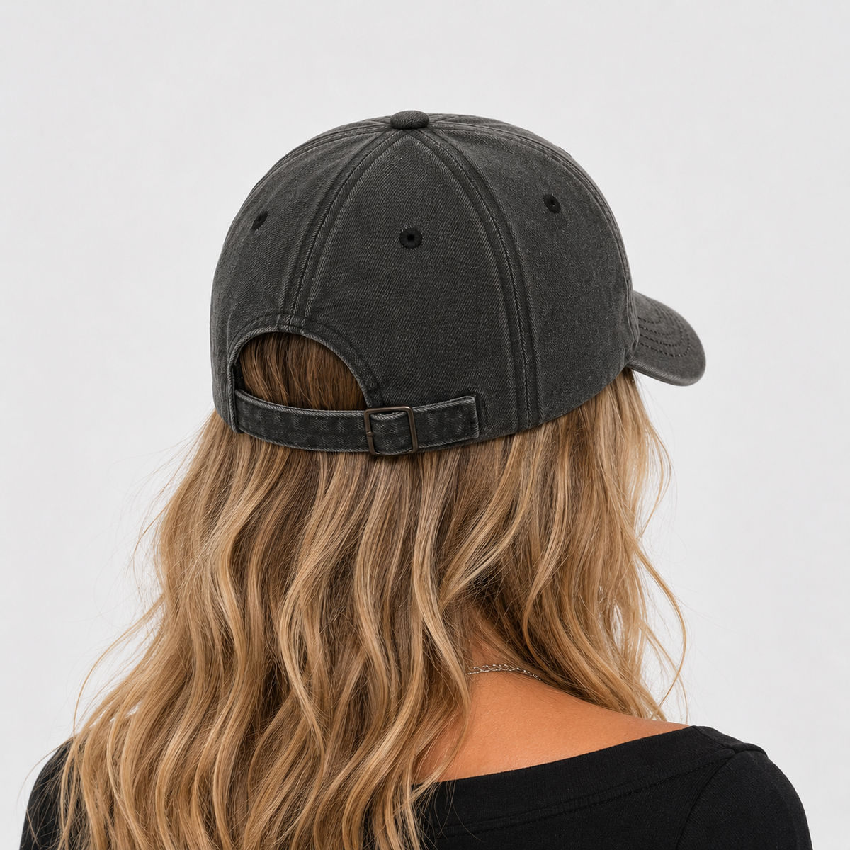 Casquette délavé Grise Denim