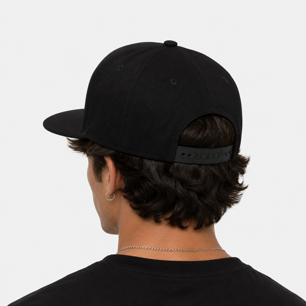 Casquette Snapback Plate Noir style NY Vintage