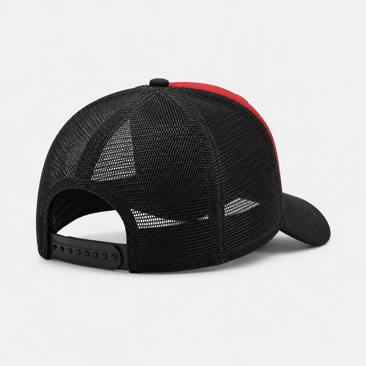 Casquette Rouge & Noir Y2K snapback en polyester