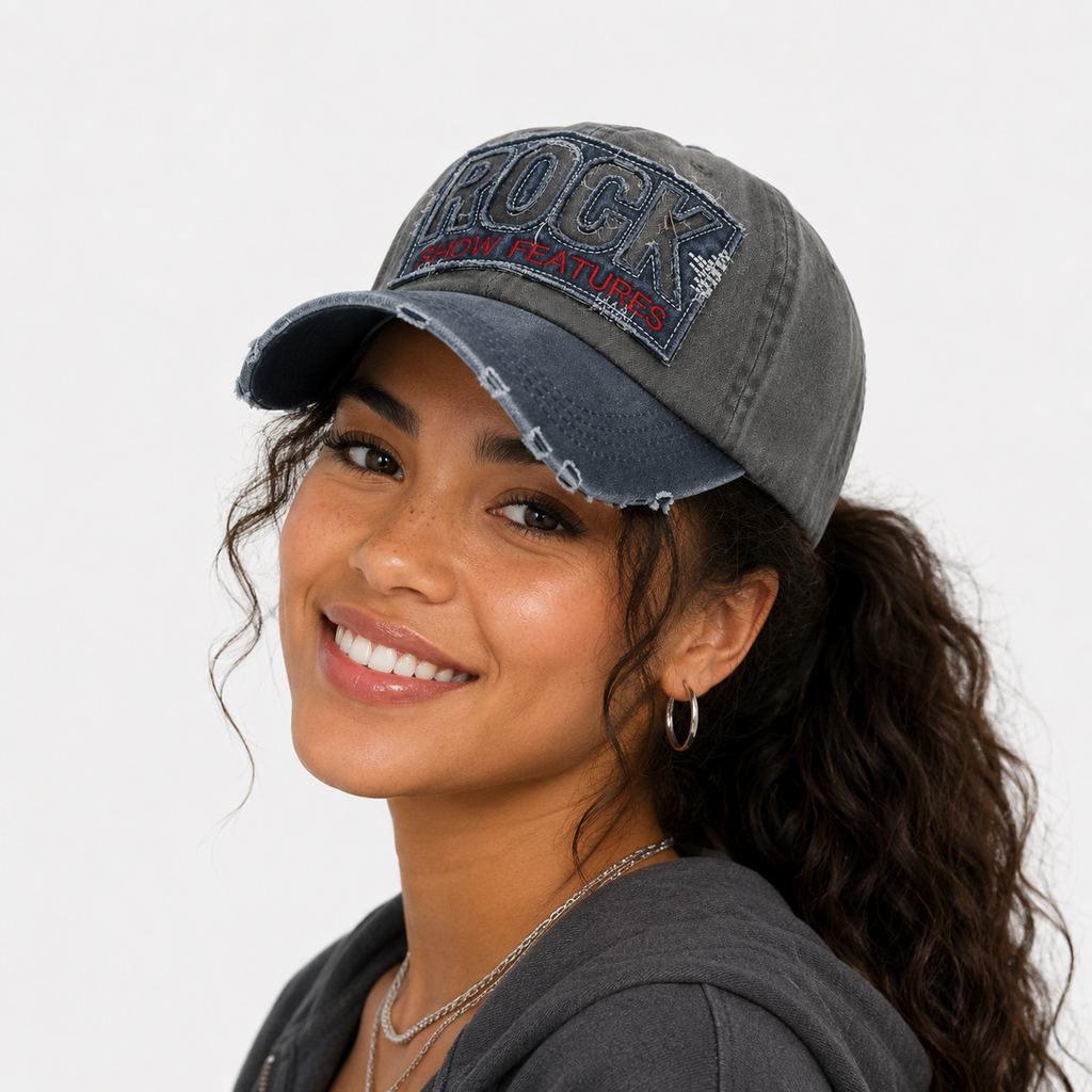 Casquette Baseball Fashion Y2K Grise délavé