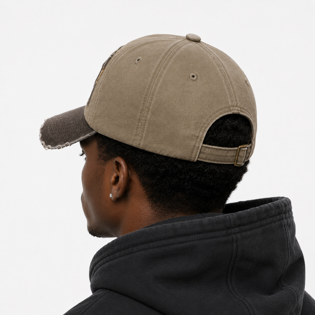 Casquette en Coton baseball Y2k khaki streetwear