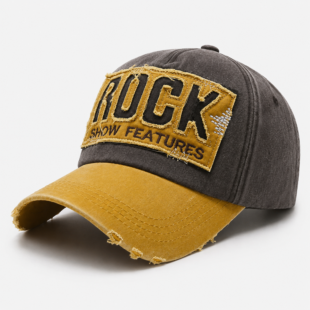 Casquette Délavé "Rock" Jaune