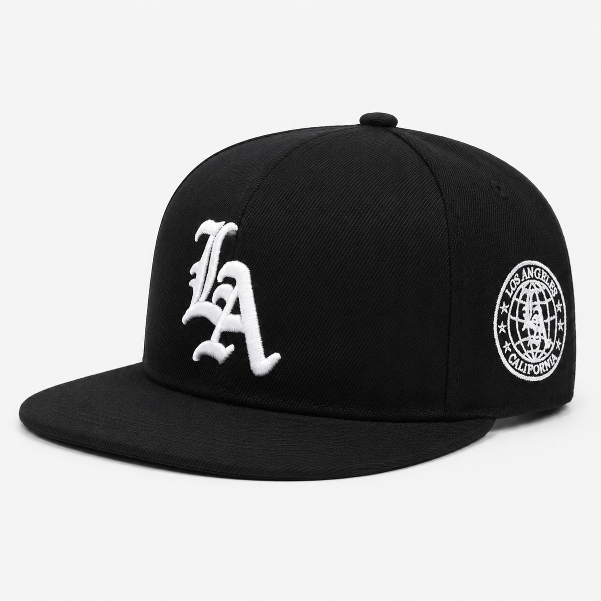Casquette Snapback LA Noir Motif blanc