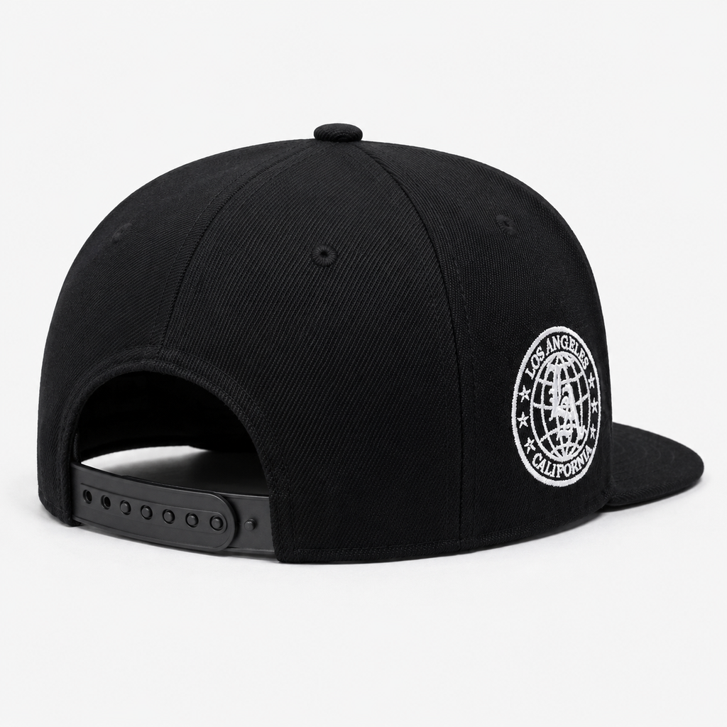 Casquette Snapback LA Noir Motif blanc