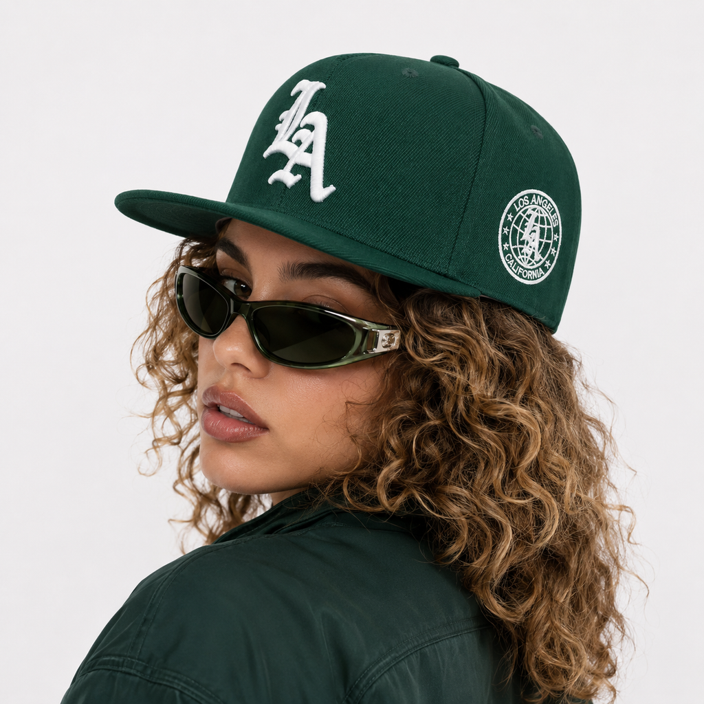 Snapback Casquette LA Verte en Coton