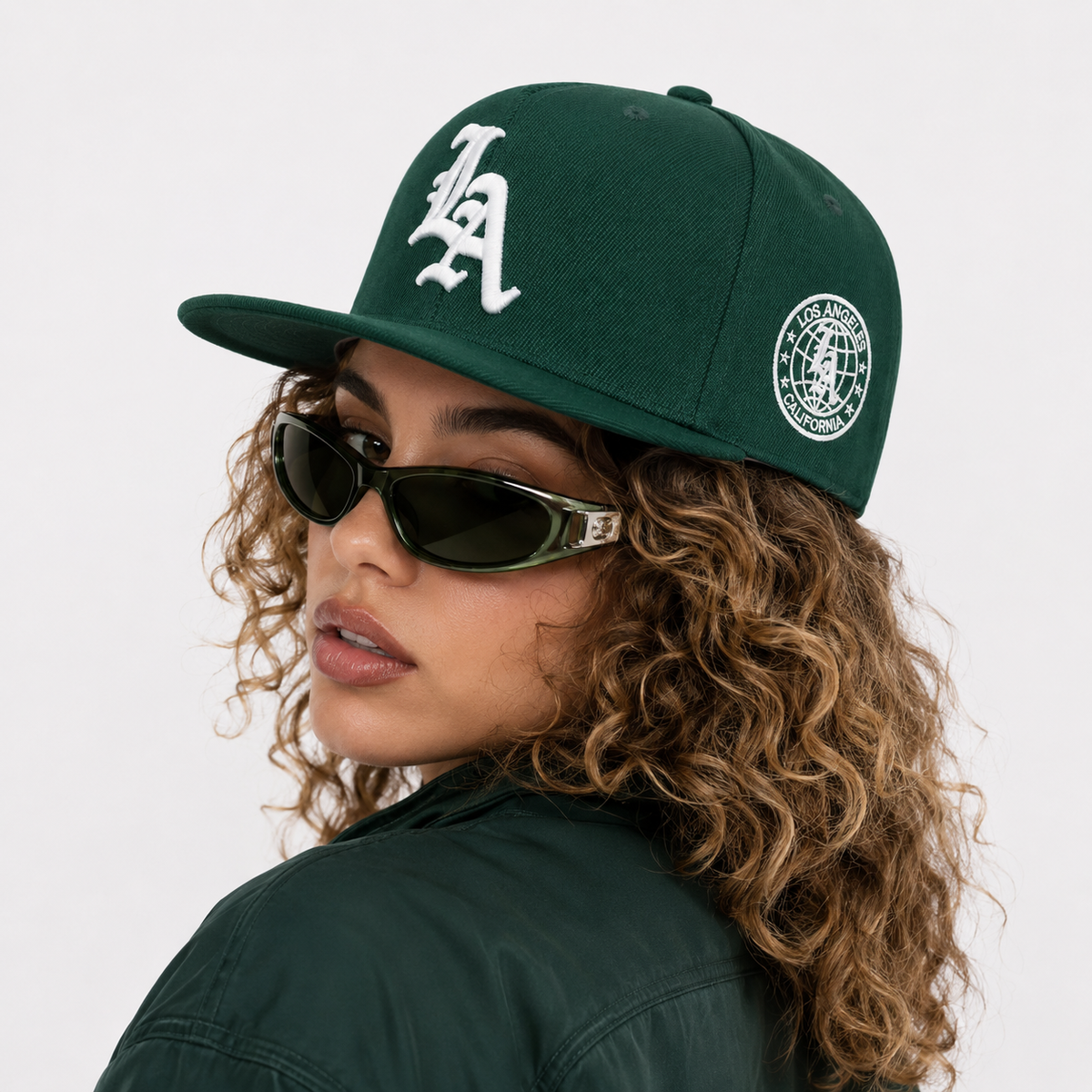Snapback Casquette LA Verte en Coton