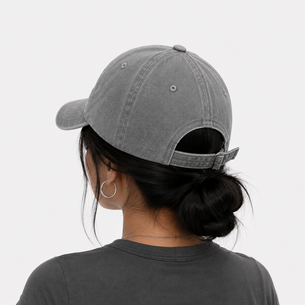 Casquette Baseball Vintage Denim Grise
