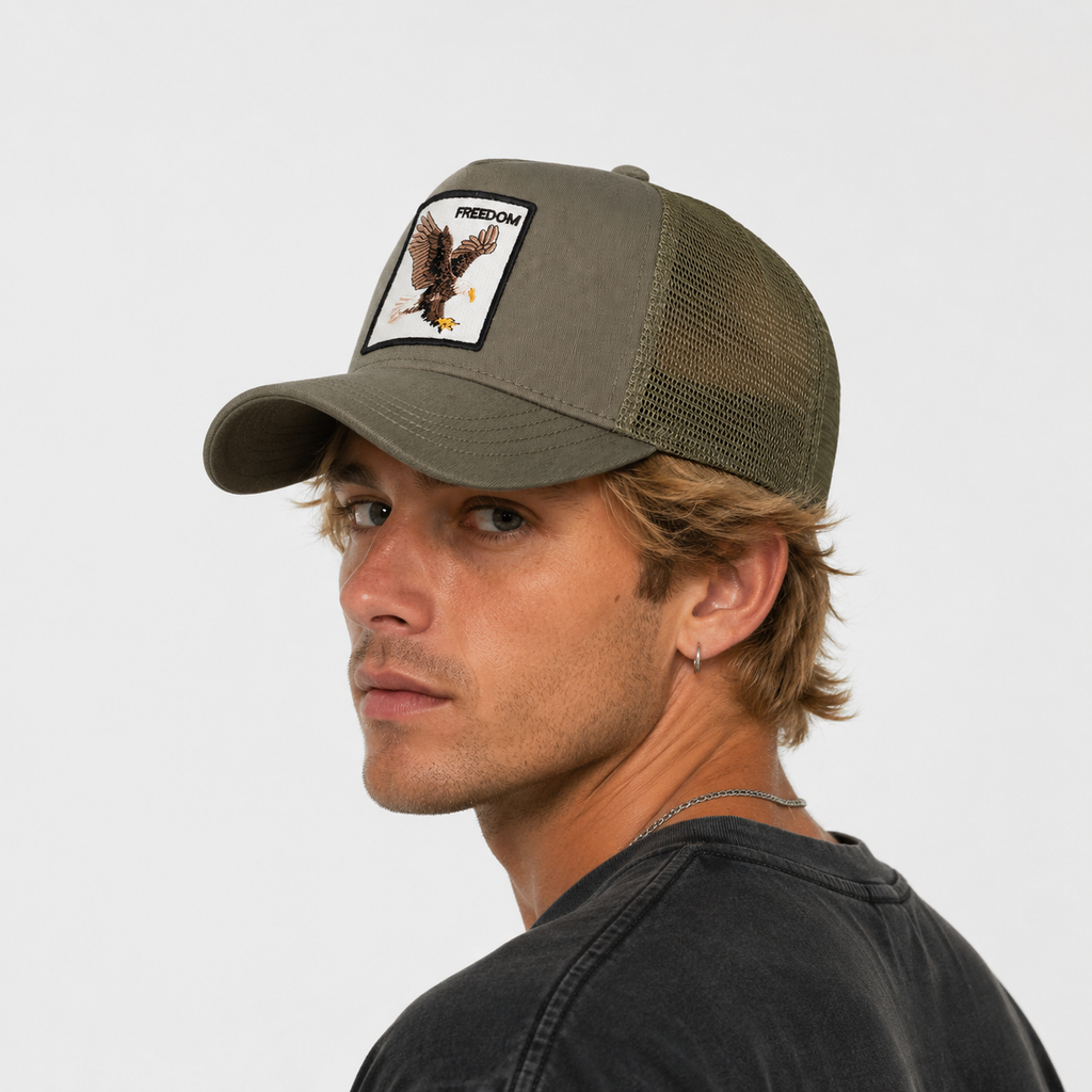 Casquette Snapback "Liberté" Aigle Y2K beige