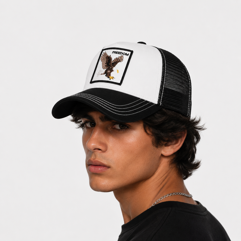 Casquette Snapback Aigle de la liberté Noir