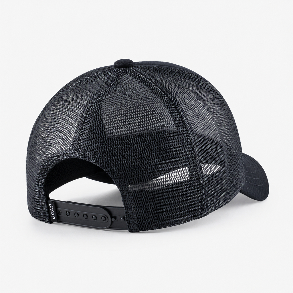 Casquette Snapback Trucker GOAT Brodée Noire