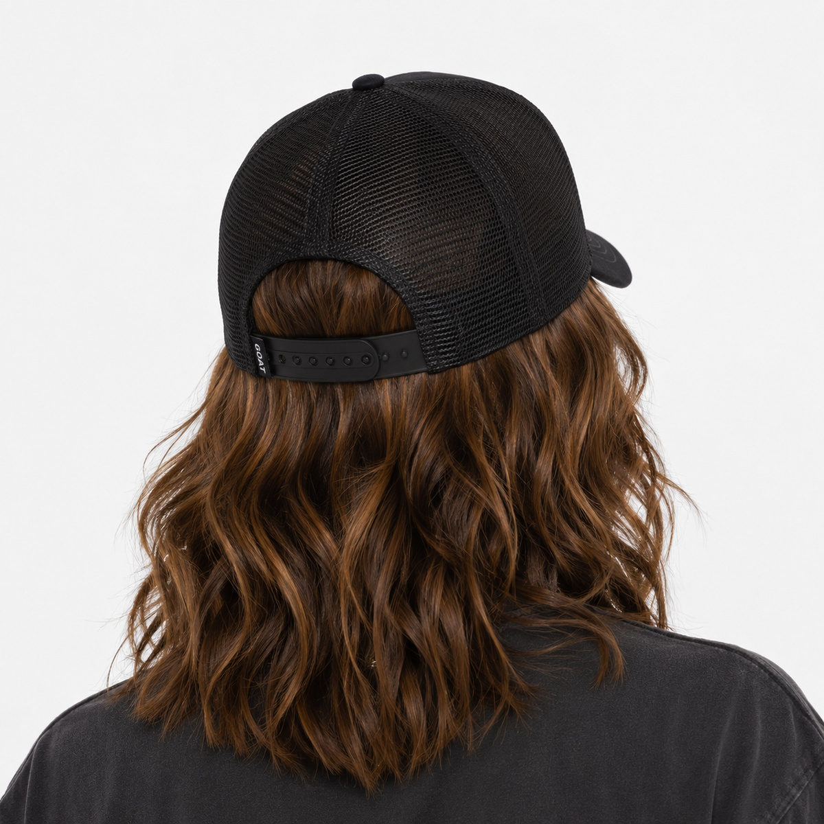 Casquette Snapback Trucker GOAT Brodée Noire