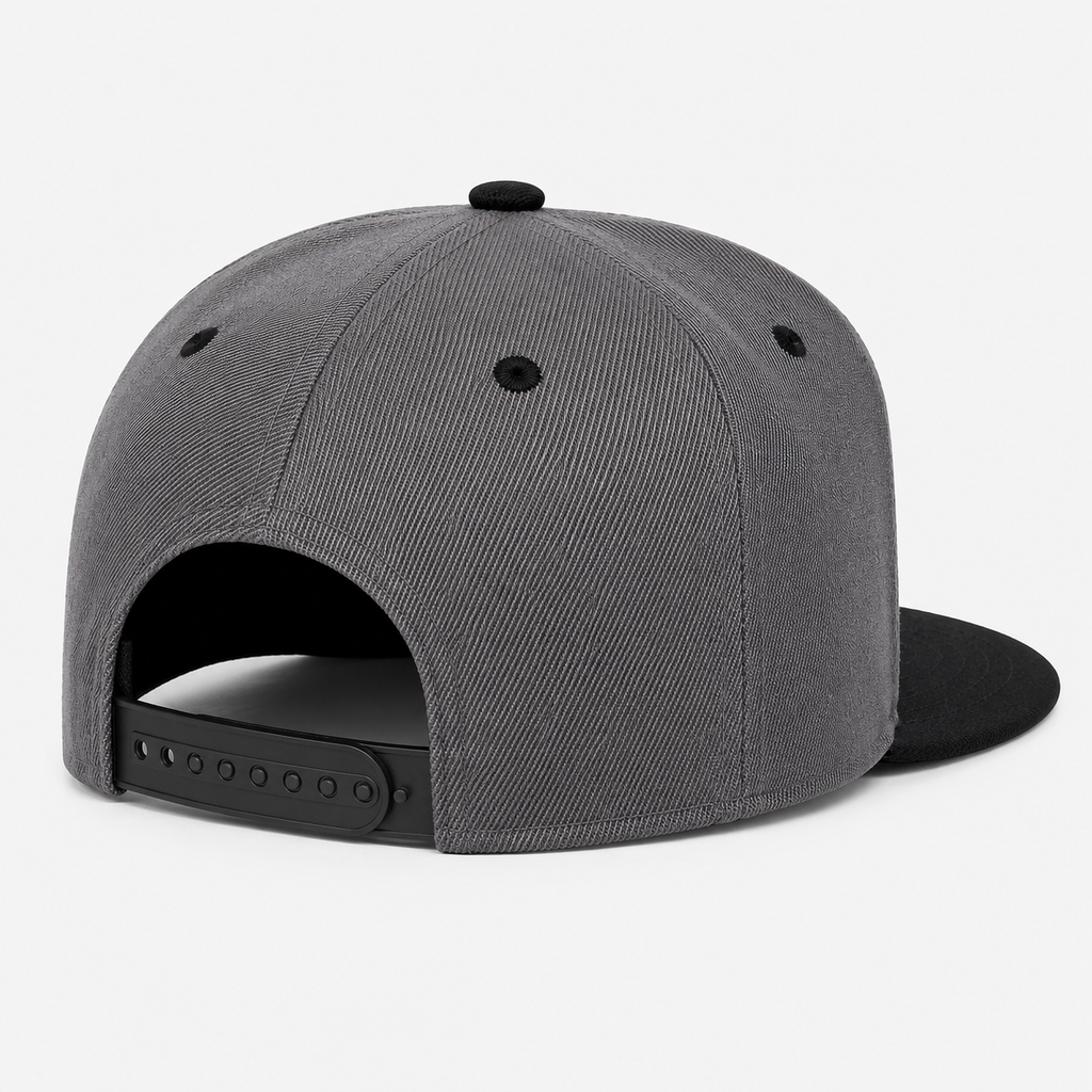 Casquette Snapback NY Grise Visière Noire Brodée