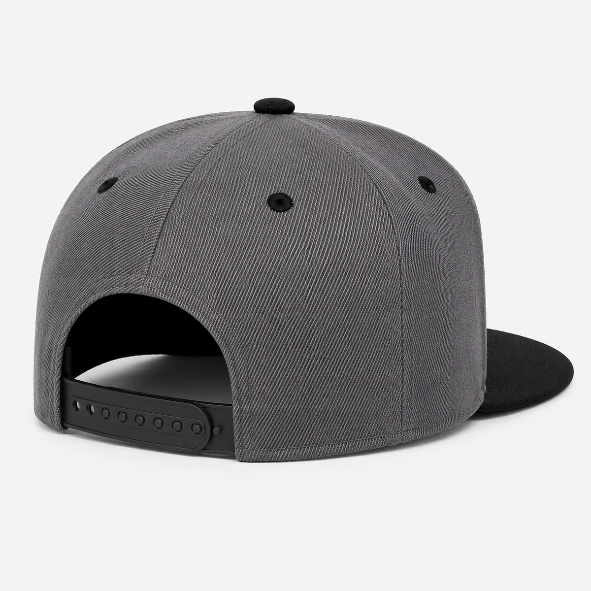 Casquette Snapback NY Grise Visière Noire Brodée