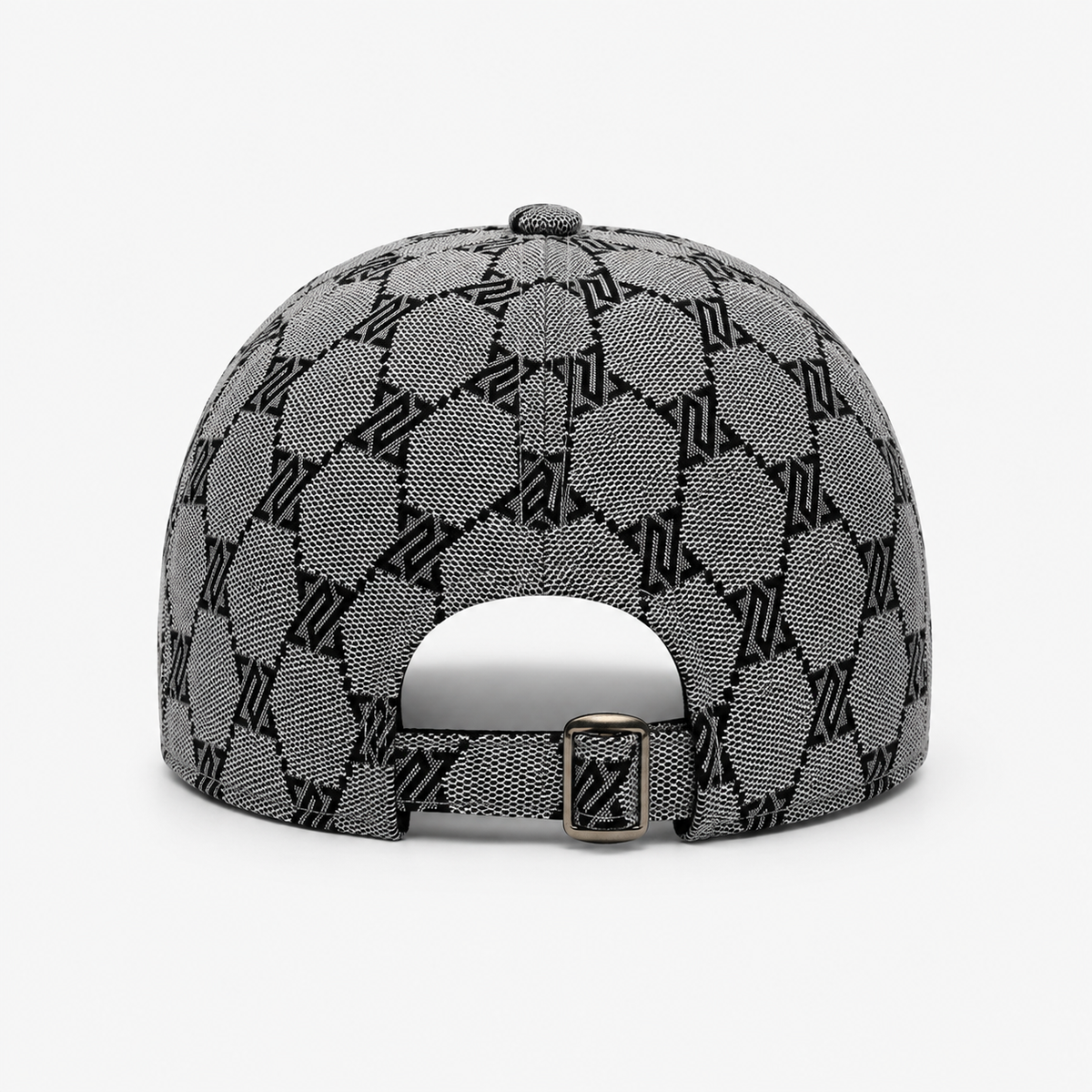Casquette Grise Motif Monogramme Streetwear Unisexe
