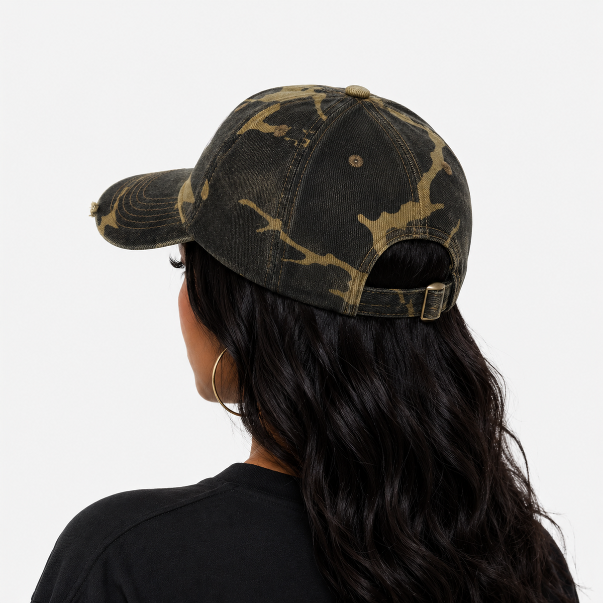 Casquette Camouflage Vintage Croix Brodée Homme