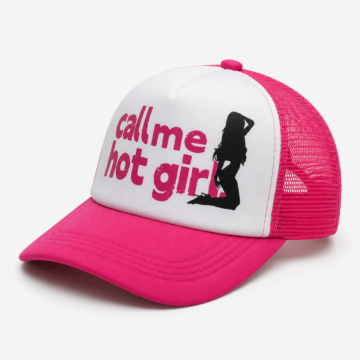 Casquette Trucker Rose Y2K Call Me Hot Girl