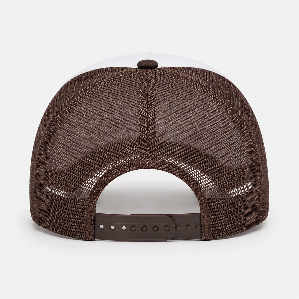 Casquette Trucker Marron Y2K Brodée Bubble Unisexe