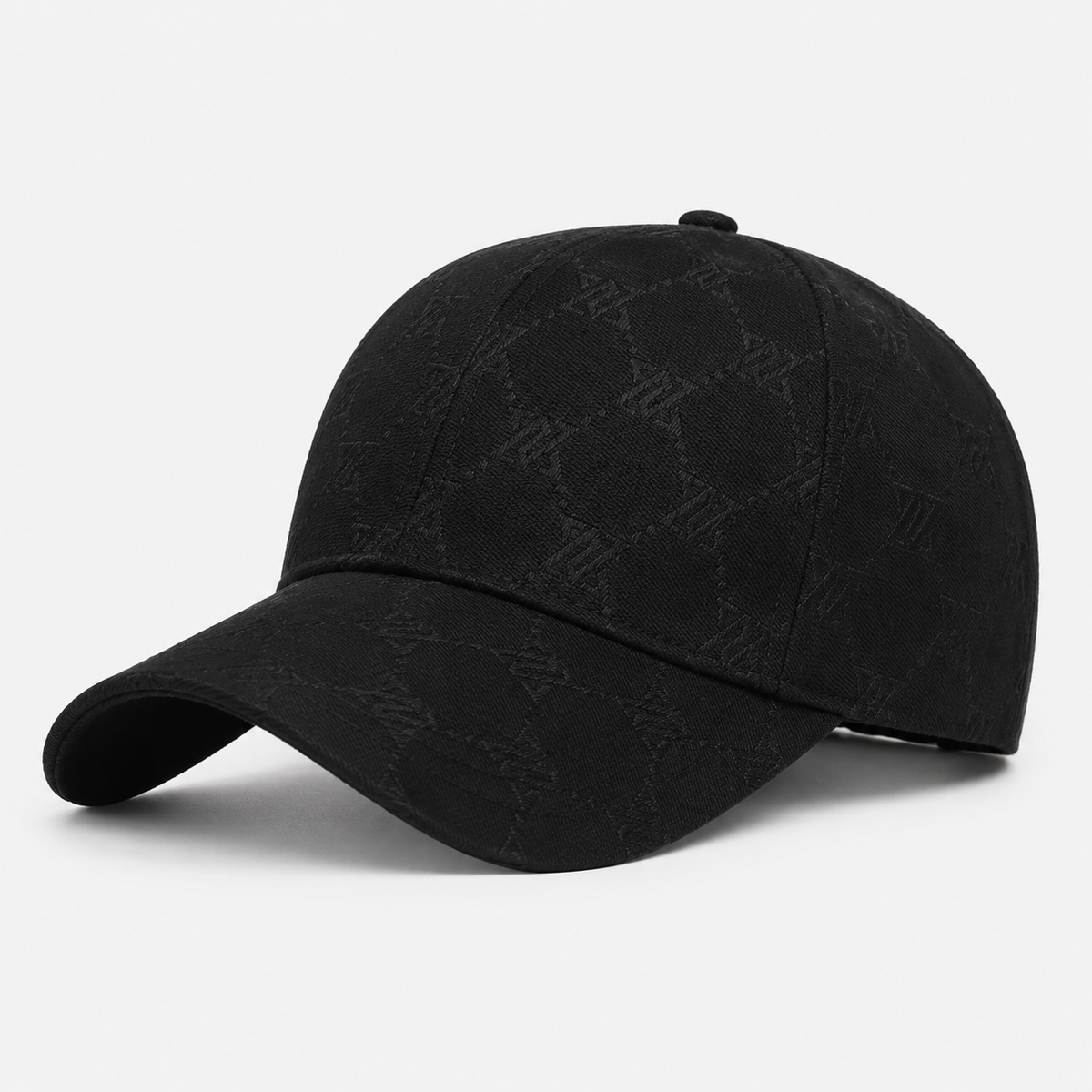 Casquette Noire Monogramme Minimaliste Premium