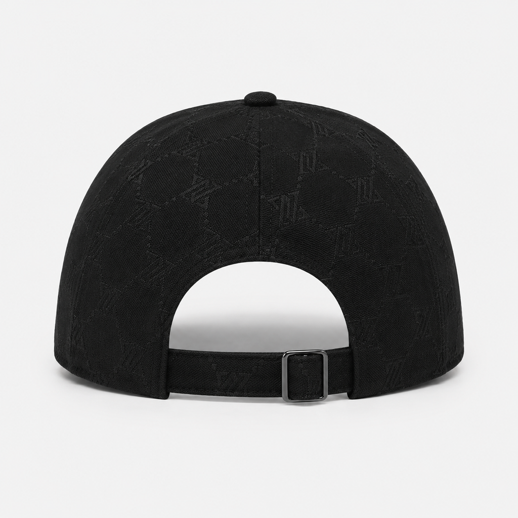 Casquette Noire Monogramme Minimaliste Premium