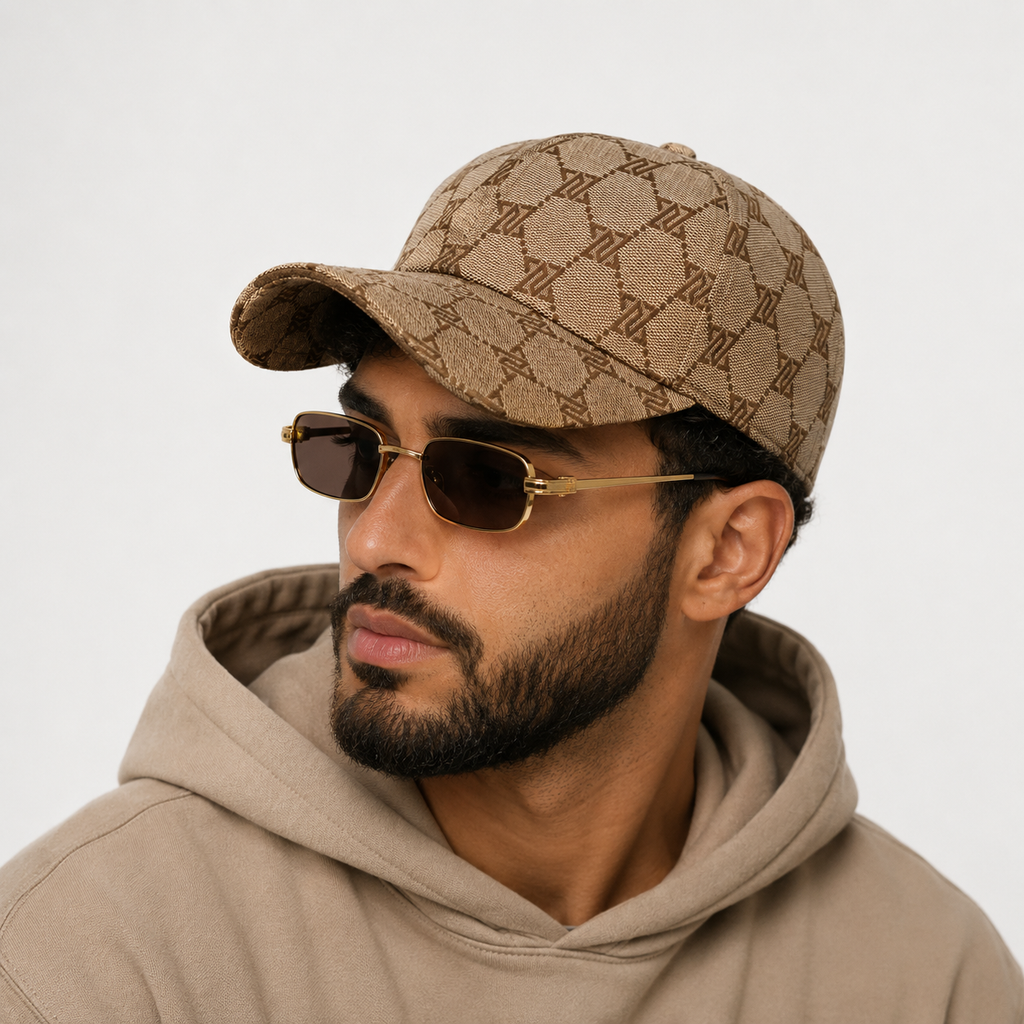 Casquette Beige Monogramme Élégante Style Luxe