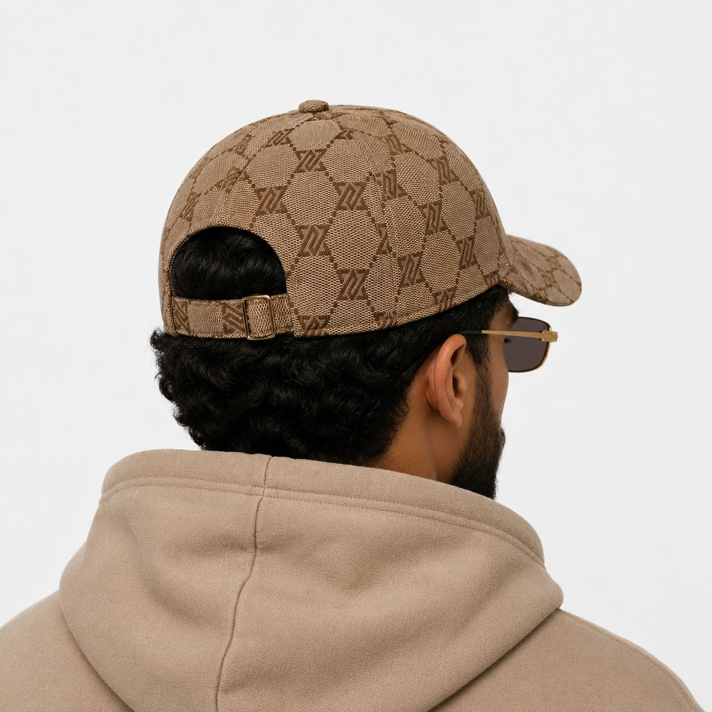 Casquette Beige Monogramme Élégante Style Luxe