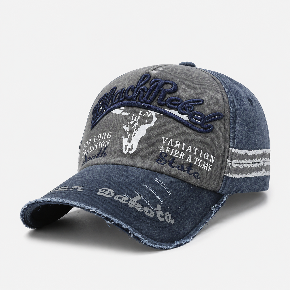 Casquette Baseball Vintage Bleue Style Rebel Unisexe