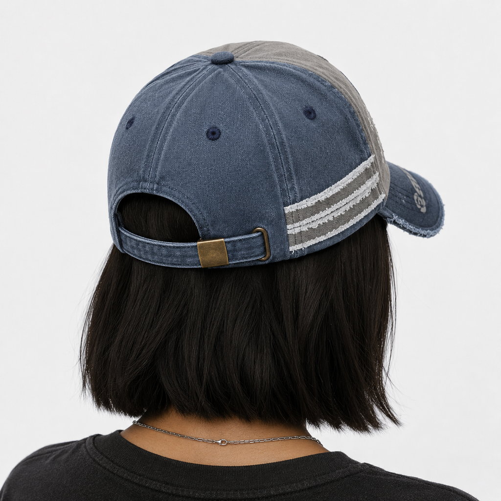 Casquette Baseball Vintage Bleue Style Rebel Unisexe