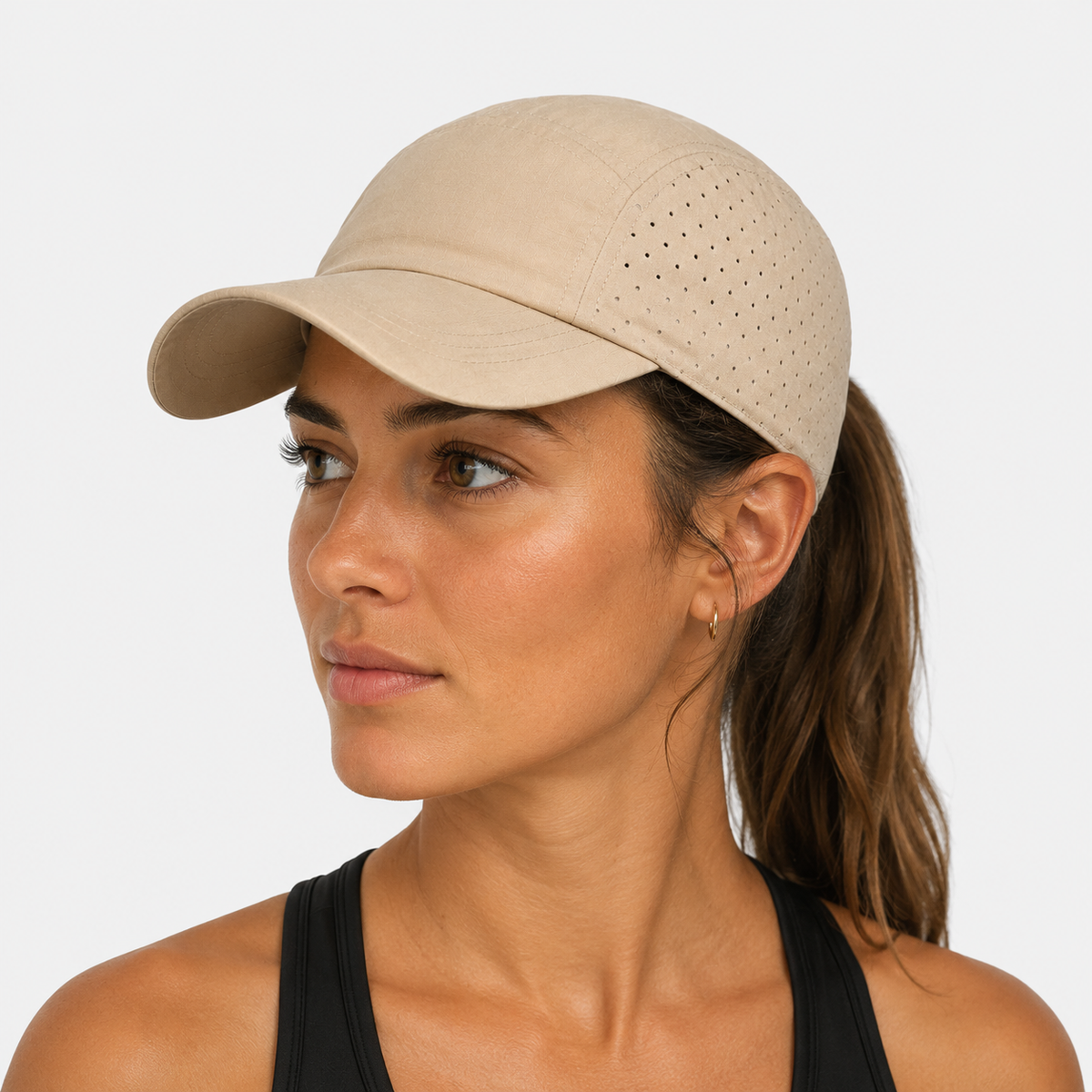 Casquette Course Beige Légère