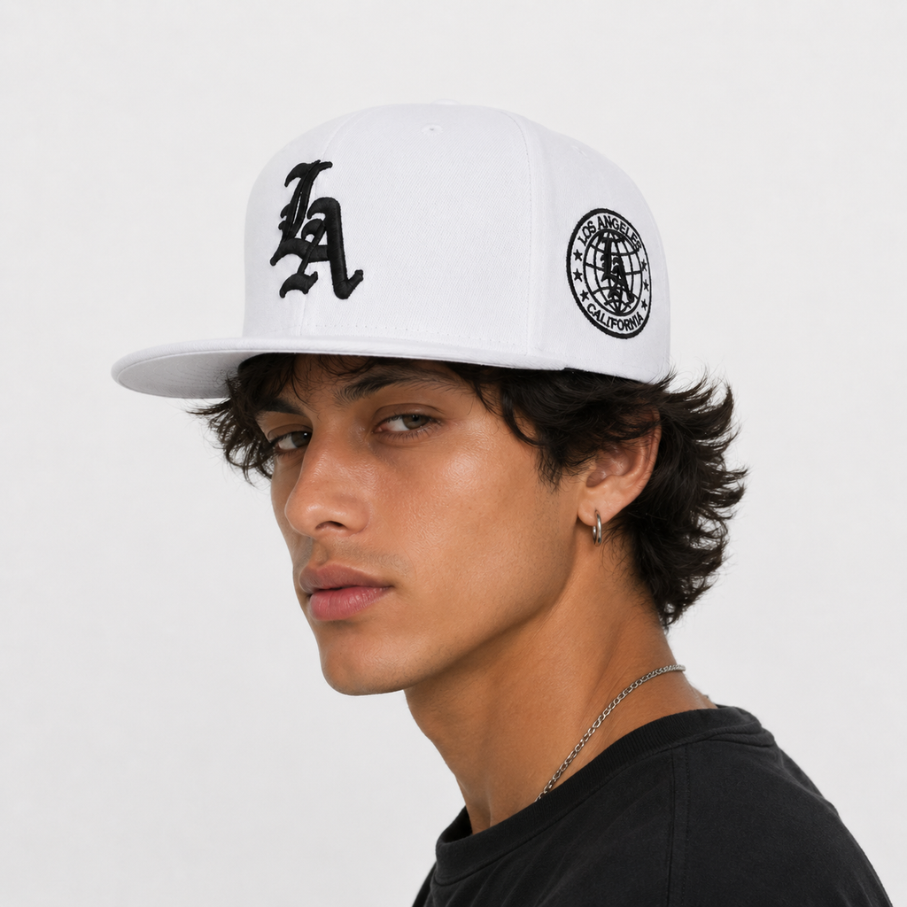 Casquette Snapback Plate Blanche LA