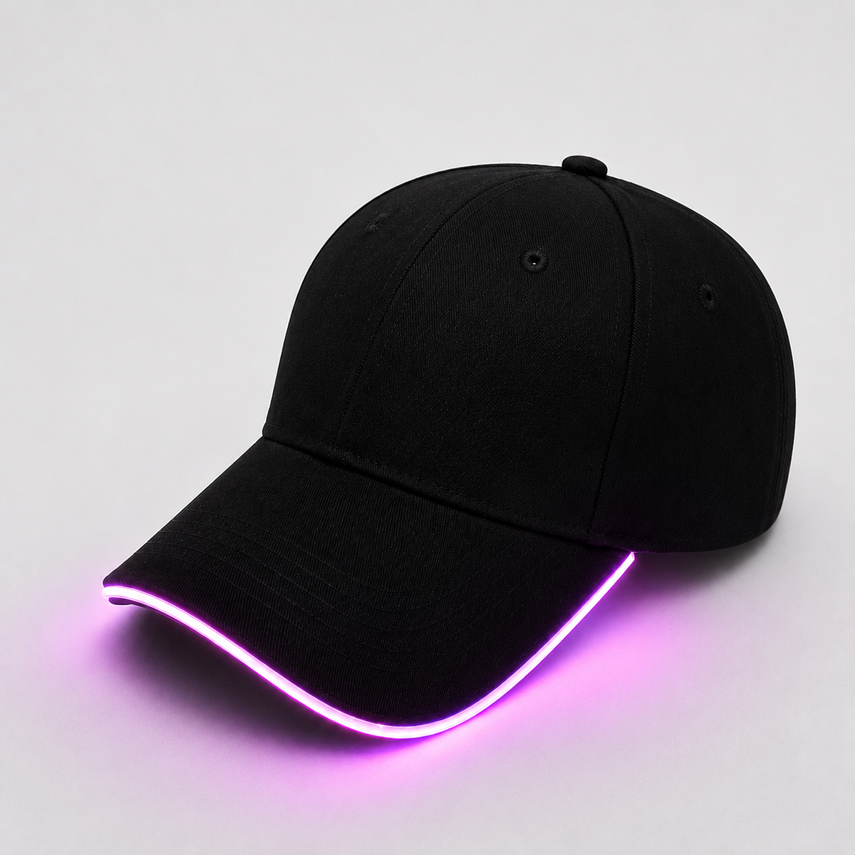 Couvre-Chef LED À Fibre Optique Noir
