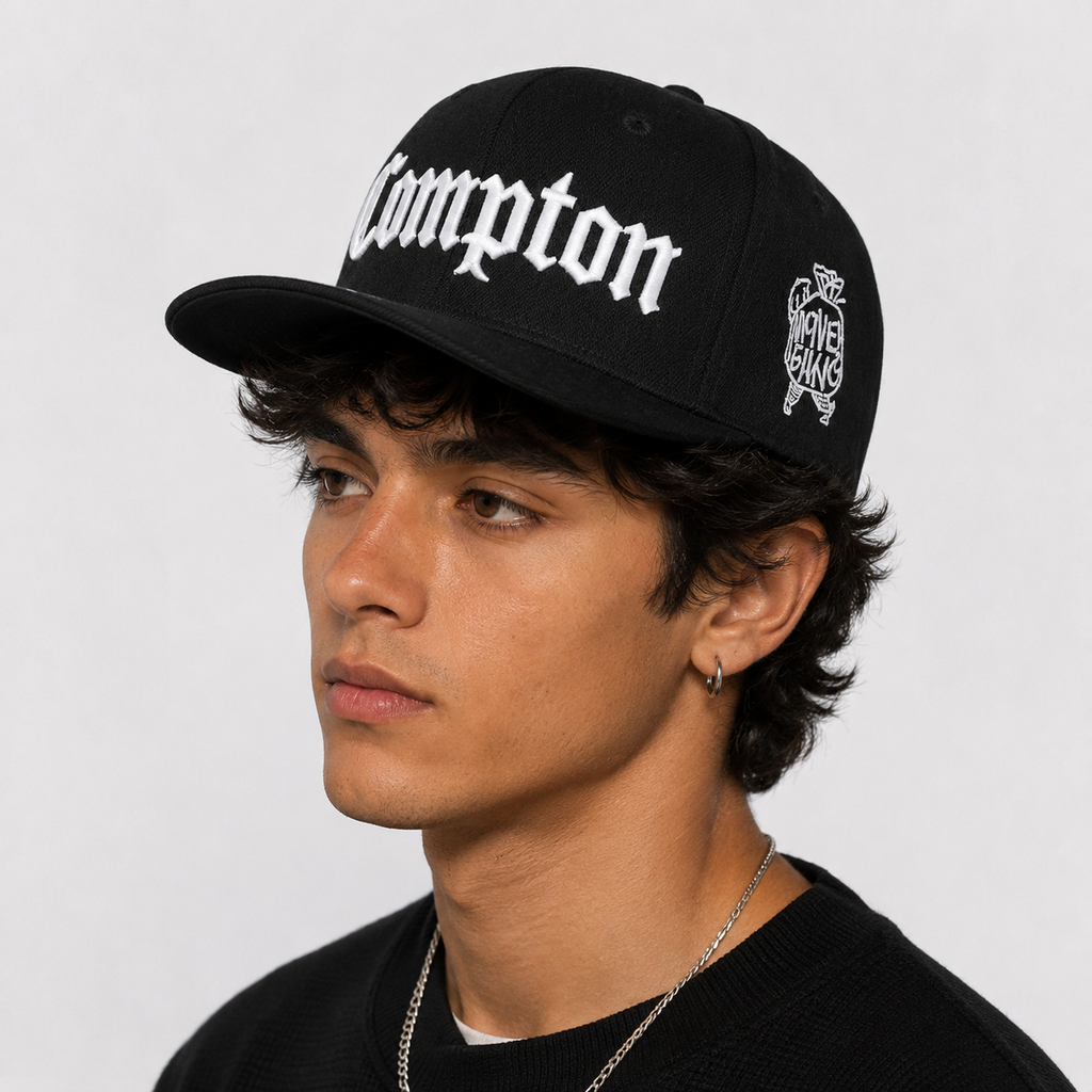Couvre-Chef Polyester Noire Brodée Compton