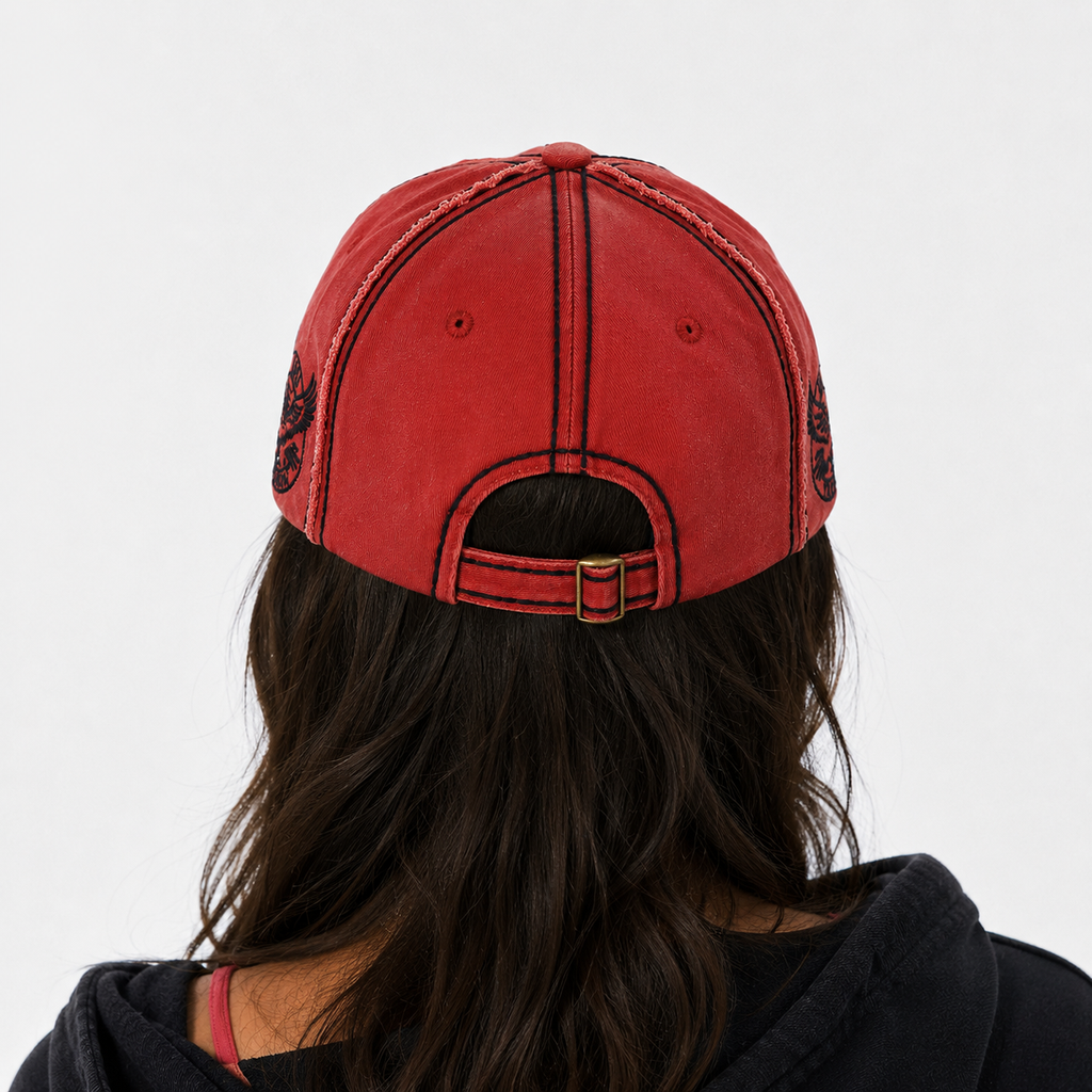 Couvre-Chef Aigle Brodé Rouge Et Noire
