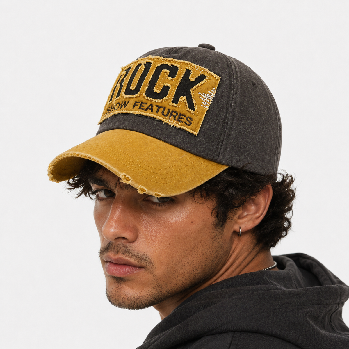 Casquette Délavé "Rock" Jaune