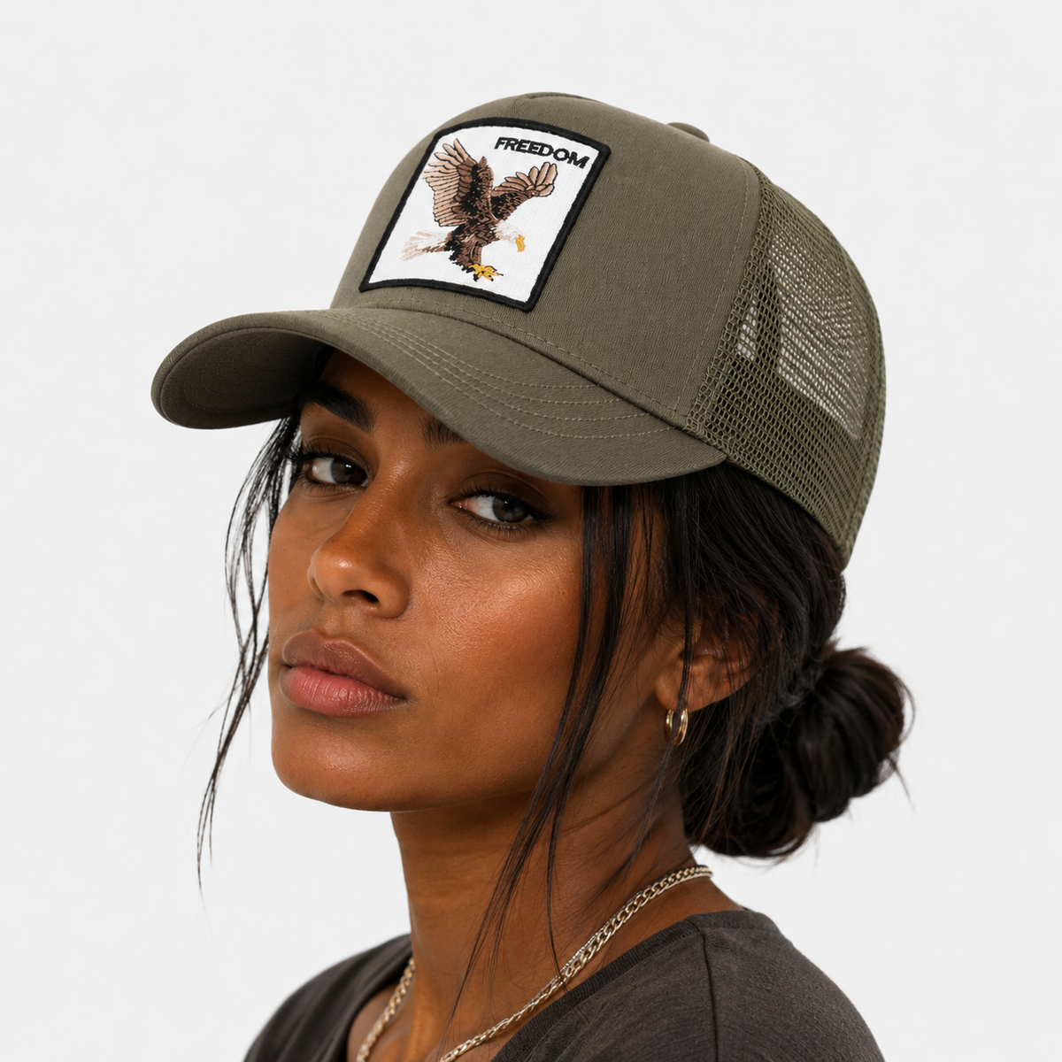 Casquette Snapback "Liberté" Aigle Y2K beige