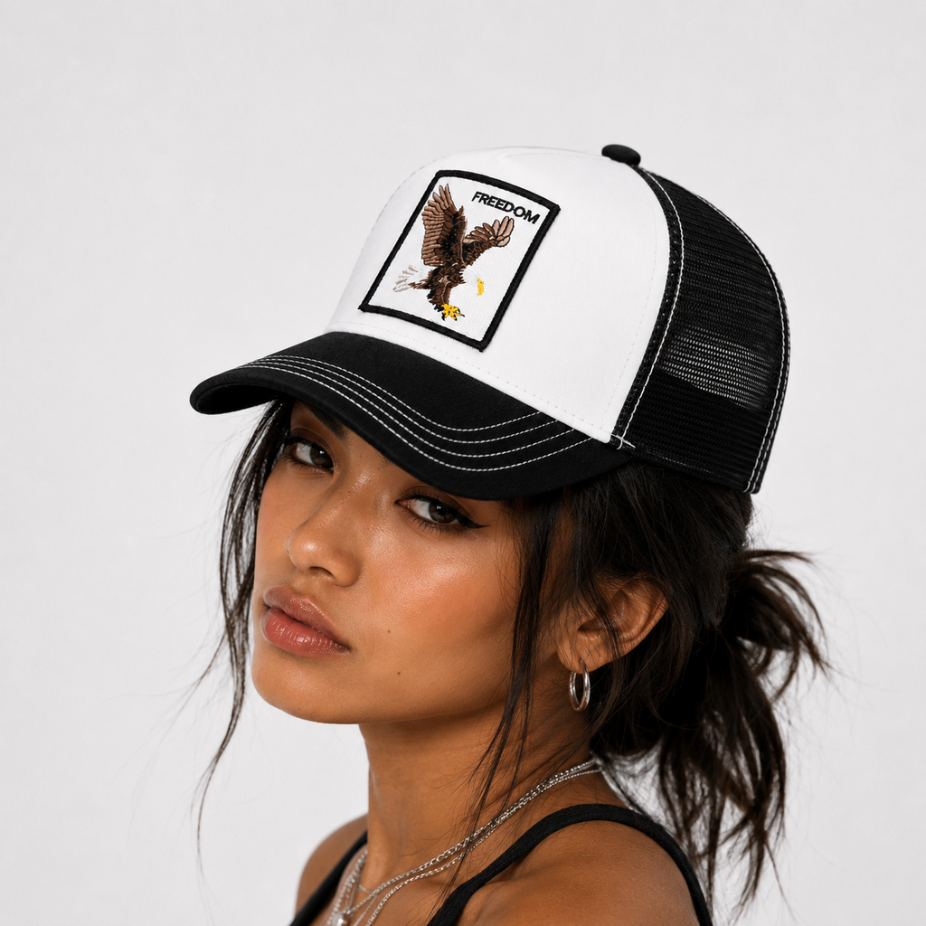 Casquette Snapback Aigle de la liberté Noir