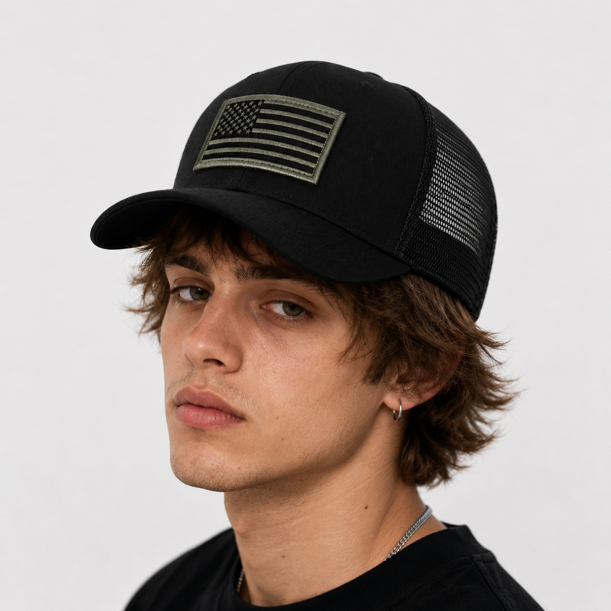 Casquette Tactique Noire Unisexe