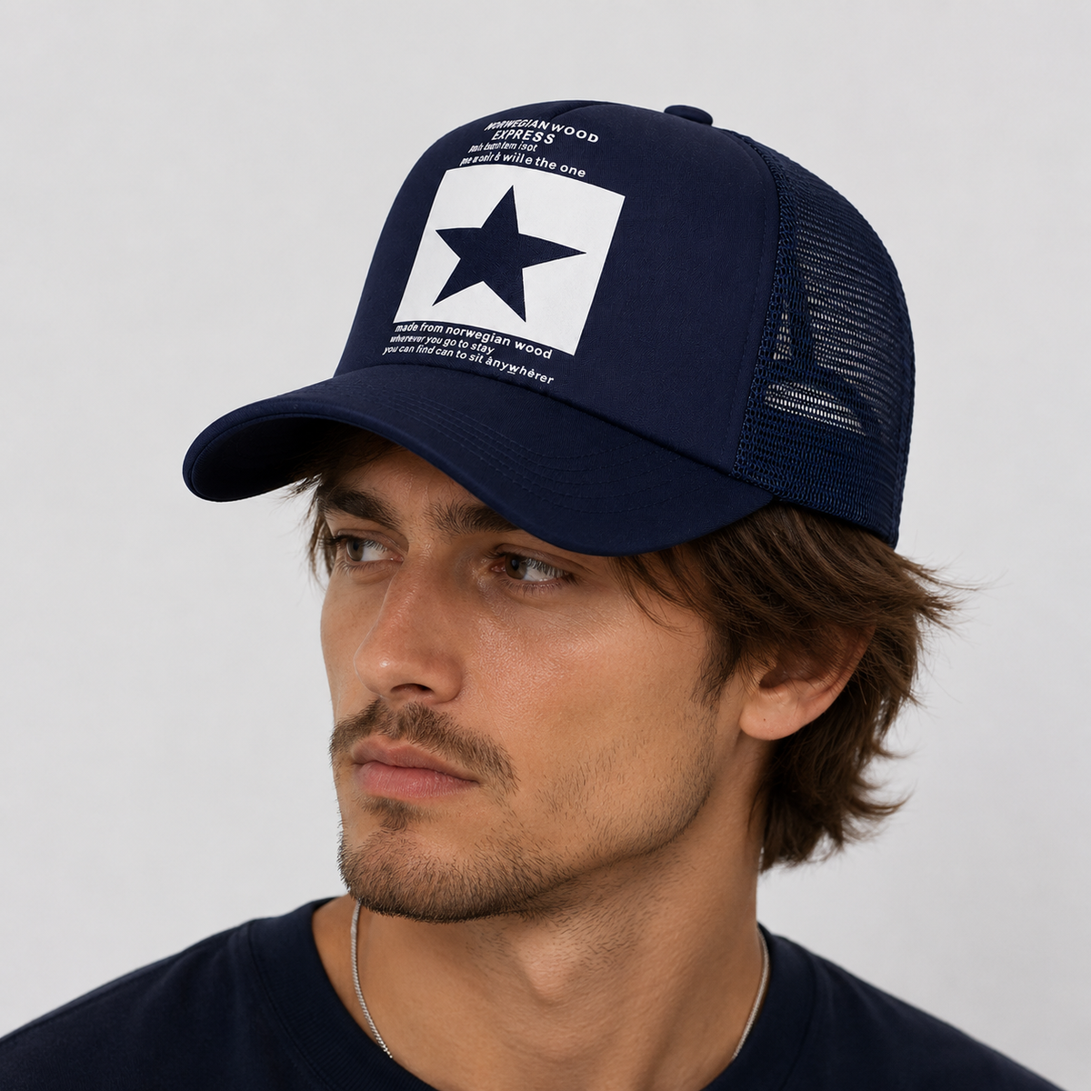 Casquette Trucker Étoile Bleu Marine