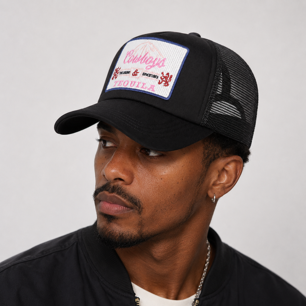 Casquette Trucker Noire Vintage Patch Tequila